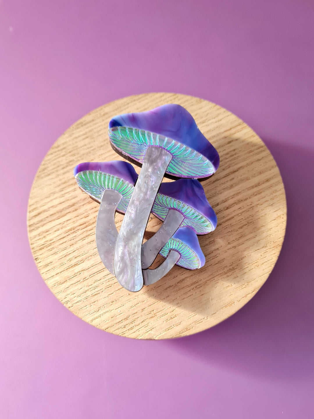 Cosmic Magic Mushroom Cluster Brooch or Pendant