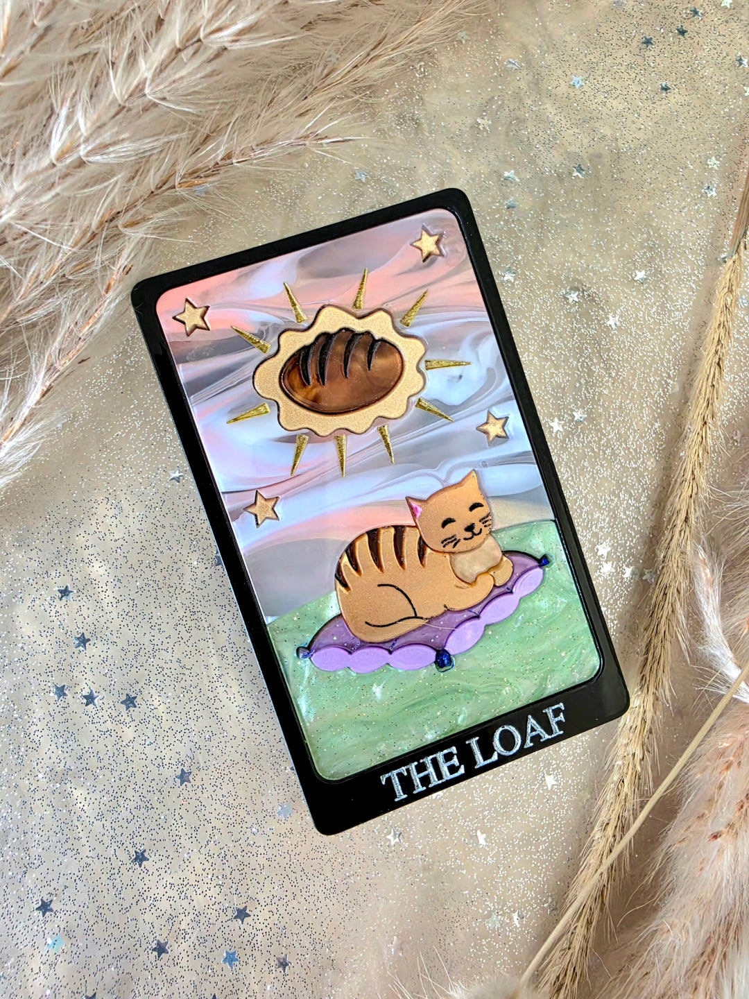 Loaf Cat Tarot Card Brooch or Necklace