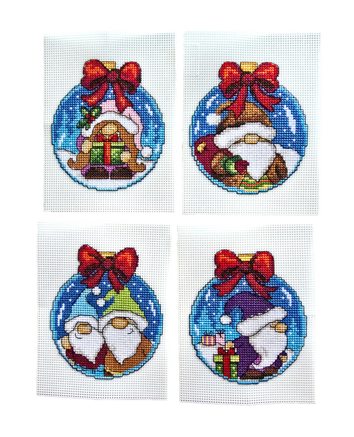 Gnomes in a Bauble 205CS Counted Cross-Stitch Kit