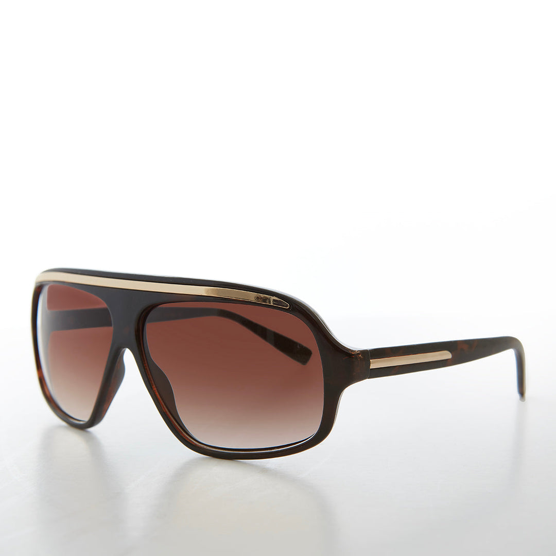 Fancy Flat Top Pilot Sunglasses - Renee