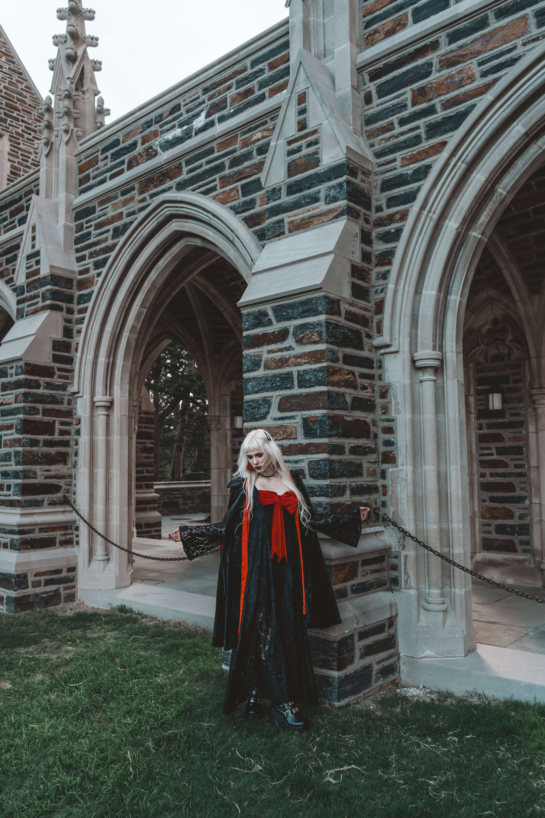 Priscilla 60's Bell Sleeve Lace Maxi Dress in Black