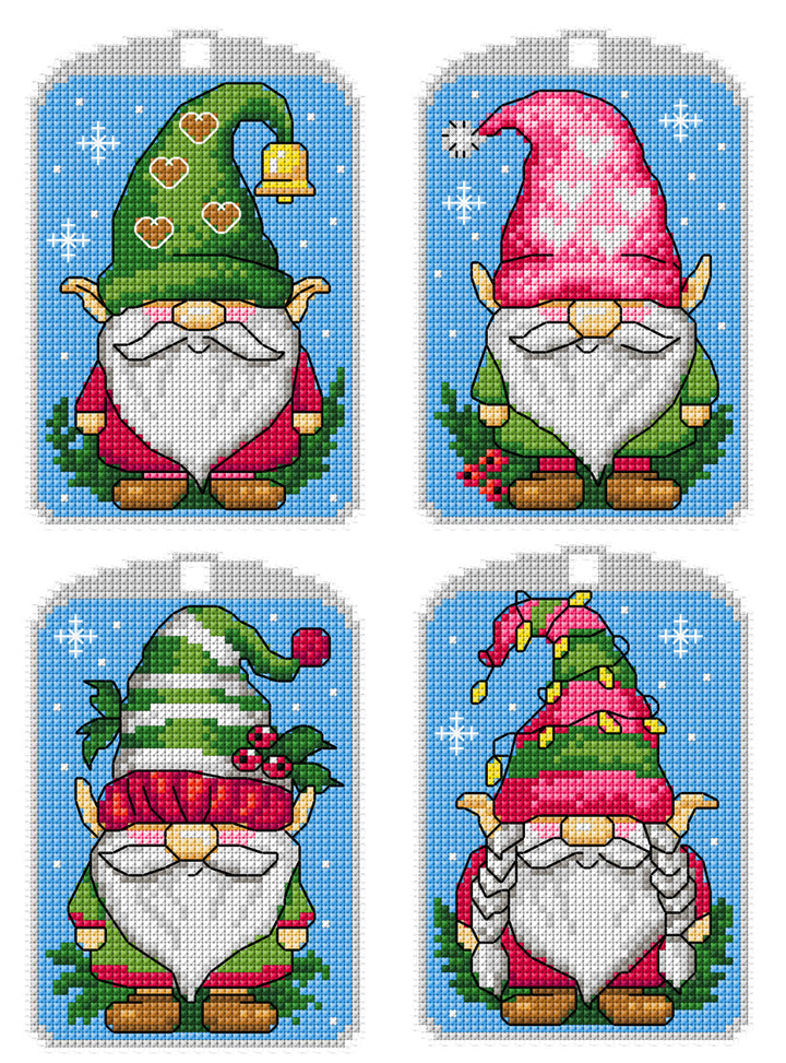 Counted Cross-Stitch Kit Christmas Gnomes 212CS