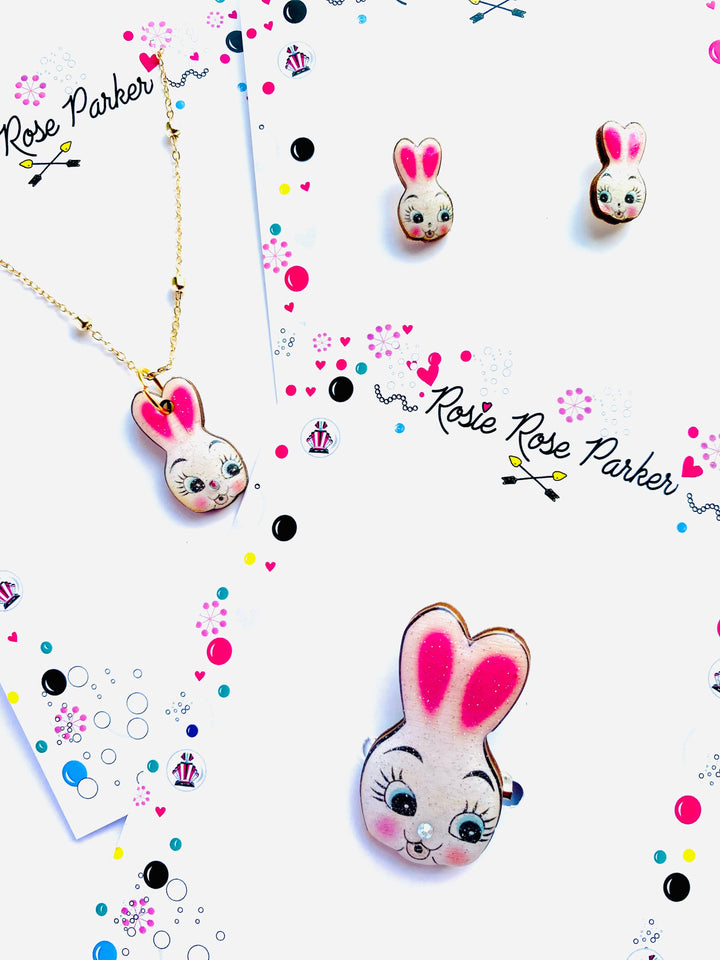 Easter Bunny Charm Necklace by Rosie Rose Parker