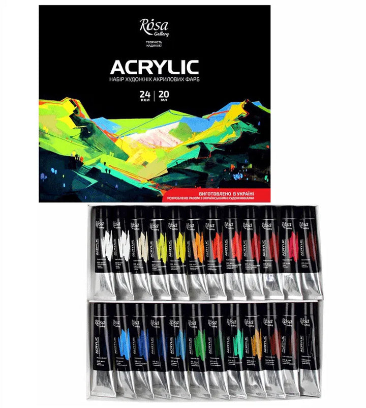 Rosa Gallery Acrylic Paint Set 24 colors (0.68 oz each)