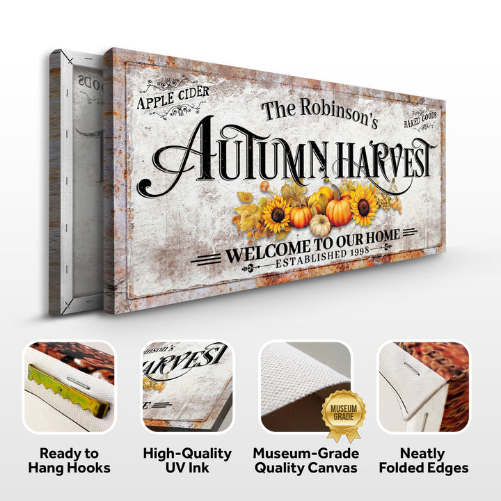 Family Autumn Harvest Thanksgiving Sign II