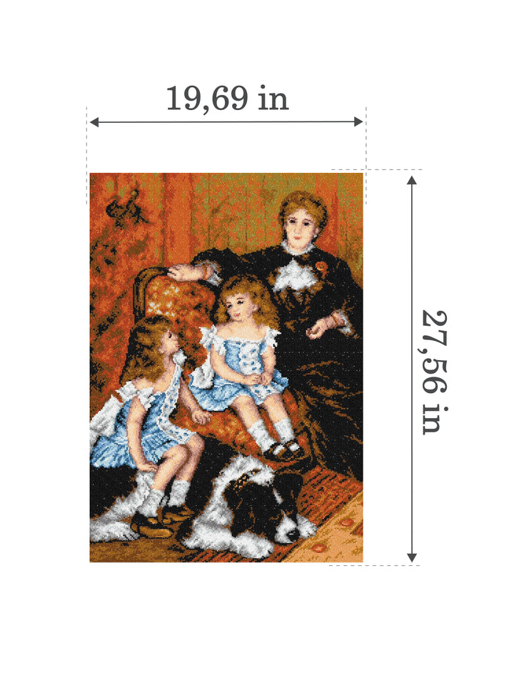 Gobelin canvas for halfstitch without yarn after Auguste Renoir - Mrs. Charpentier with Children 2232R