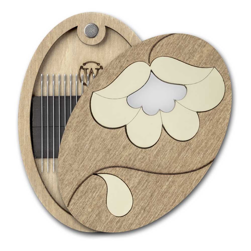 Magnetic Needle Case Oval - "Golden Flower" FLZB(N)-187