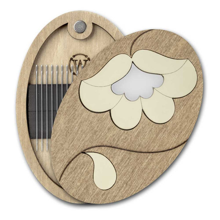 Magnetic Needle Case Oval - "Golden Flower" FLZB(N)-187