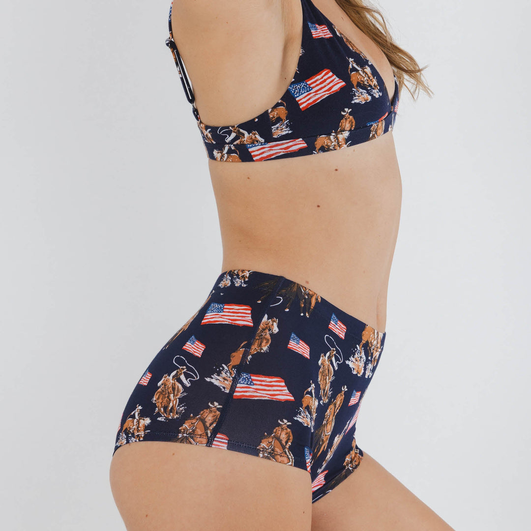 The Bootstraps & Chaps | Americana Cowboy Modal Boyshort Underwear
