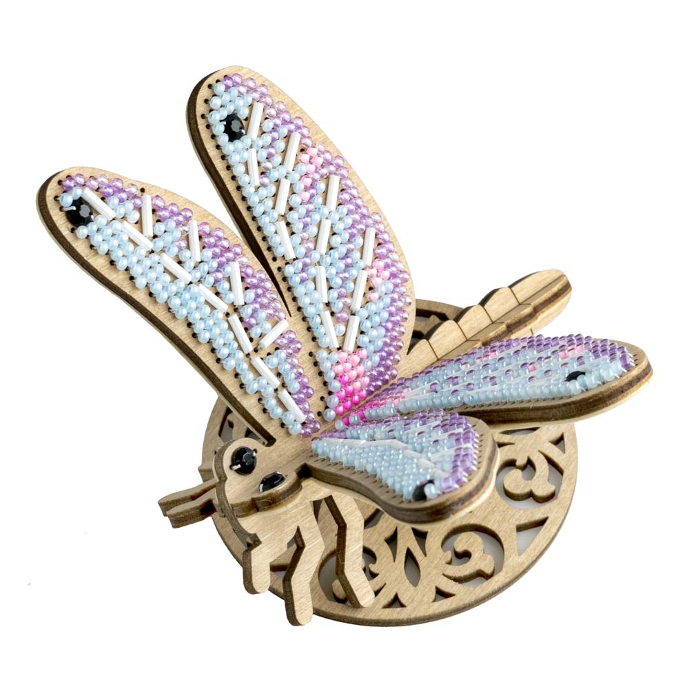 Wooden Bead Embroidery Kit ‚Äì ‚ÄúDragonfly‚Äù FLK-584