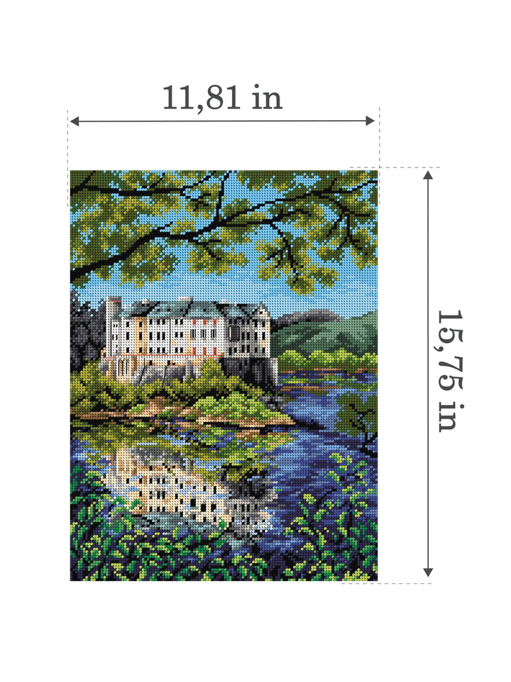 Gobelin canvas for halfstitch without yarn Castle Orlik 2383J