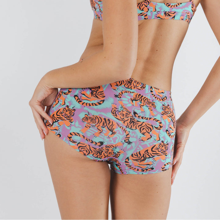 The Go Get 'Em | Abstract Tigers Modal Boyshort Underwear