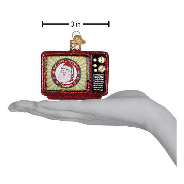 Old World Christmas 24 Hr Christmas Channel Blown Glass Ornament