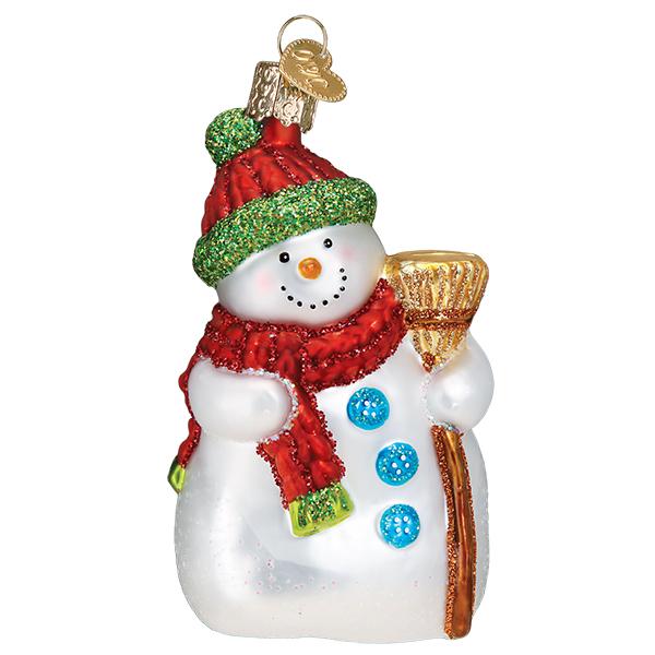 Snowman With Broom Ornament