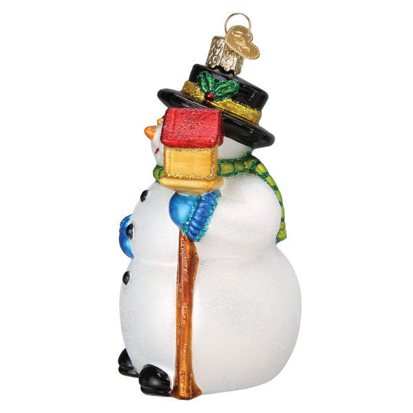 Snowman With Cardinal Ornament