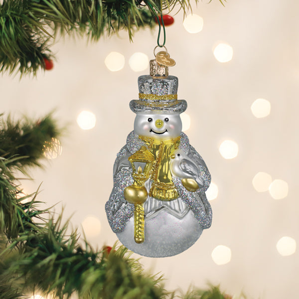 Sterling Snowman Ornament