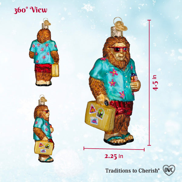 Sasquatch Gone Tropics Ornament