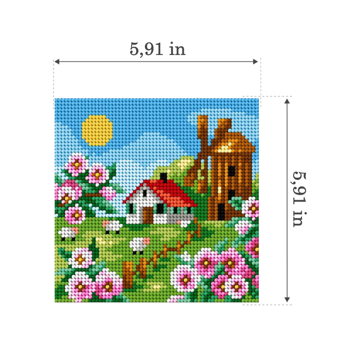 Gobelin canvas for halfstitch without yarn Four Seasons - Spring