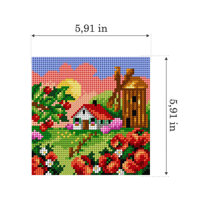 Gobelin canvas for halfstitch without yarn Four Seasons - Summer