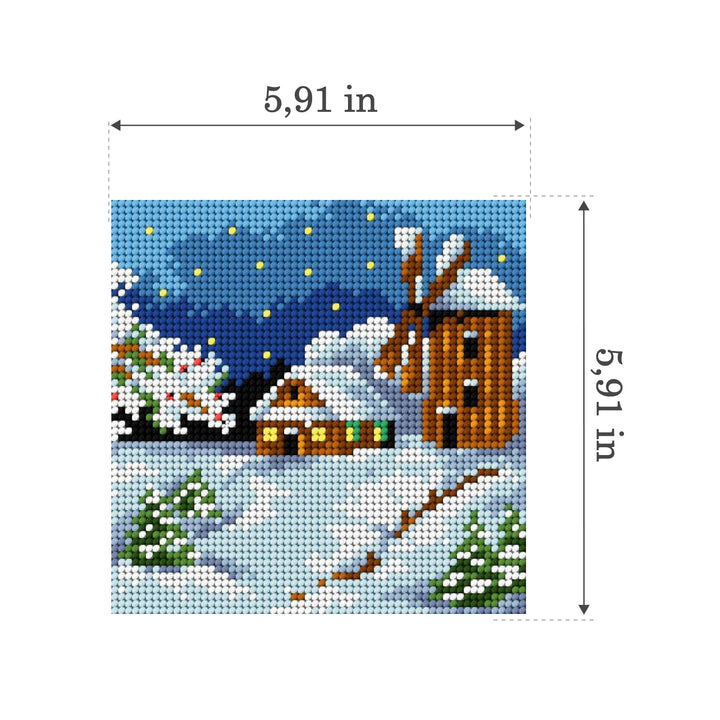 Gobelin canvas for halfstitch without yarn Four Seasons - Winter