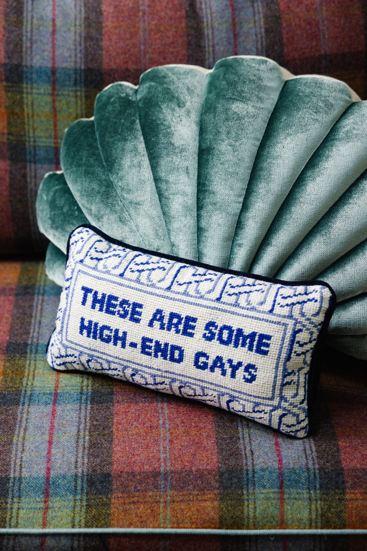 High-End Gays Needlepoint Pillow