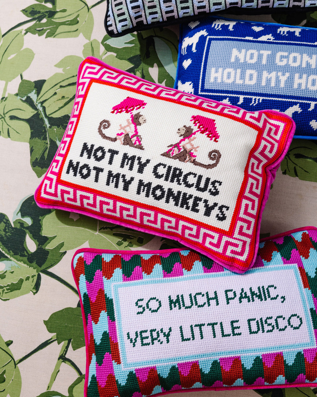 Not My Circus Needlepoint Pillow