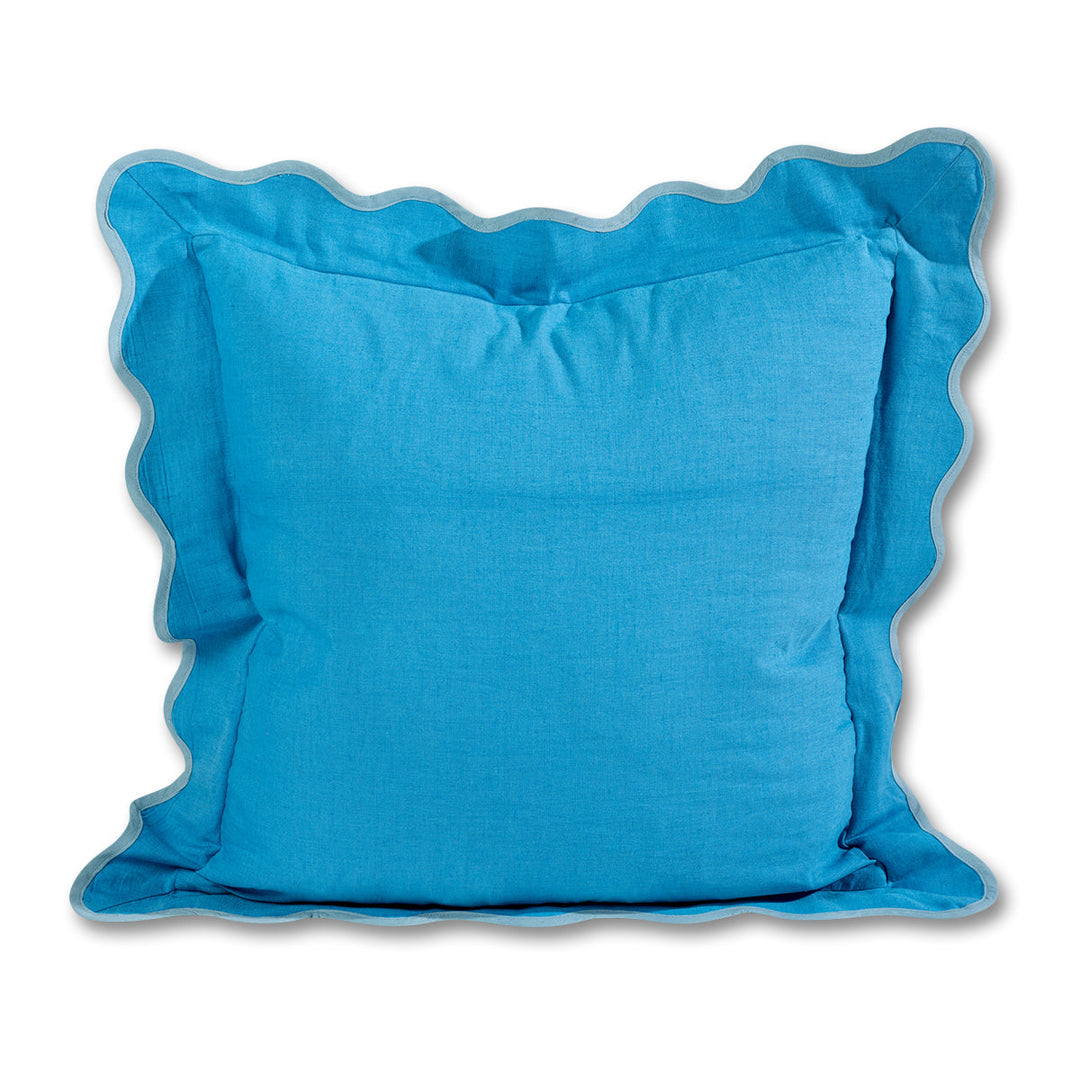 Darcy Linen Pillow - Peacock + Aqua - Case Only