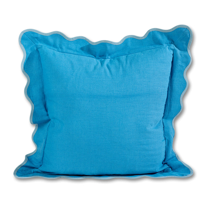 Darcy Linen Pillow - Peacock + Aqua - Case Only