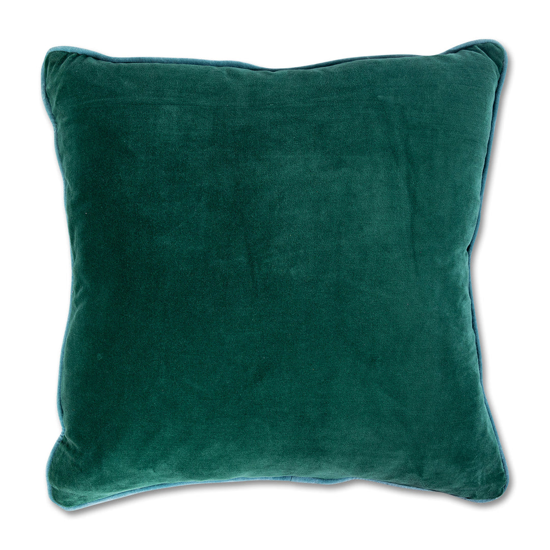 Charliss Velvet Pillow - Green + Aqua - Case Only