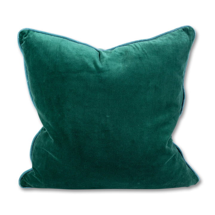 Charliss Velvet Pillow - Green + Aqua - Case Only
