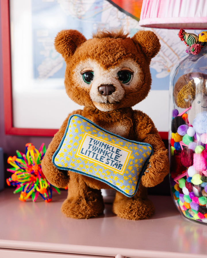 Twinkle Twinkle Mini Needlepoint Pillow