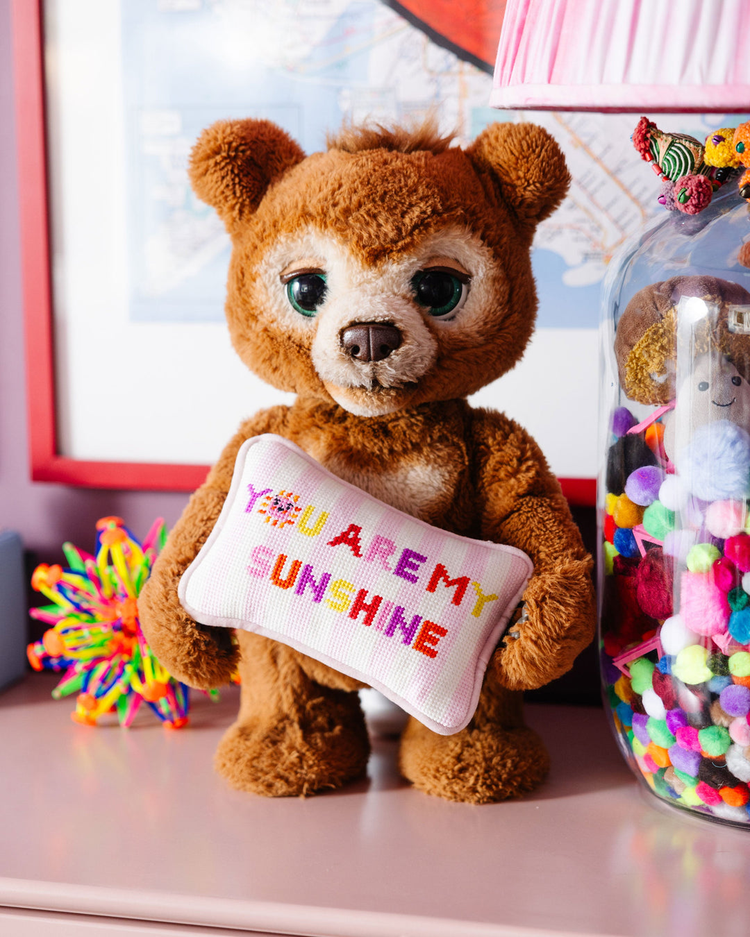 You Are My Sunshine Mini Needlepoint Pillow