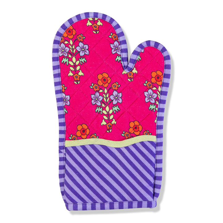 Fuchsia Pot Holder & Oven Mitt