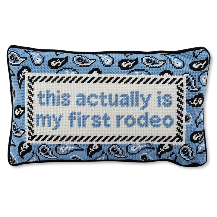 First Rodeo Needlepoint Pillow