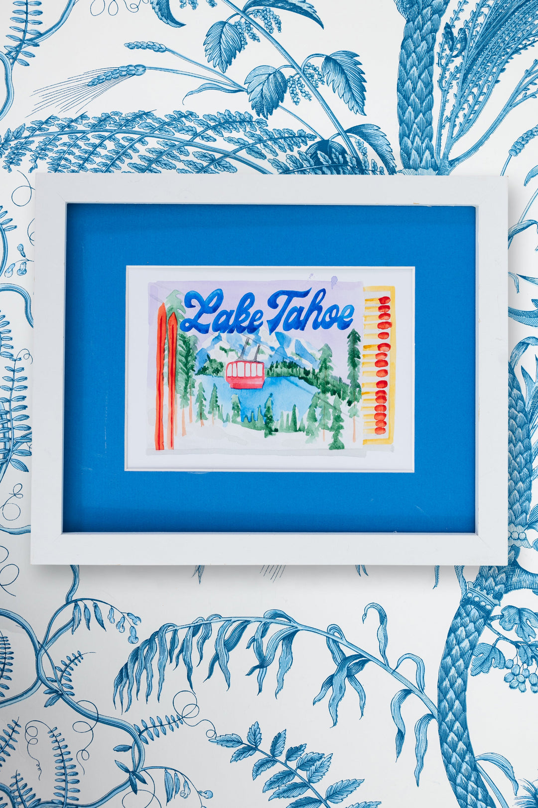 Lake Tahoe Ski Matchbook Art Print