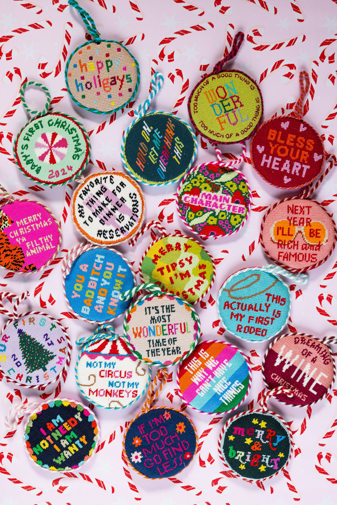 Needlepoint Ornament - Not Needy Rainbow