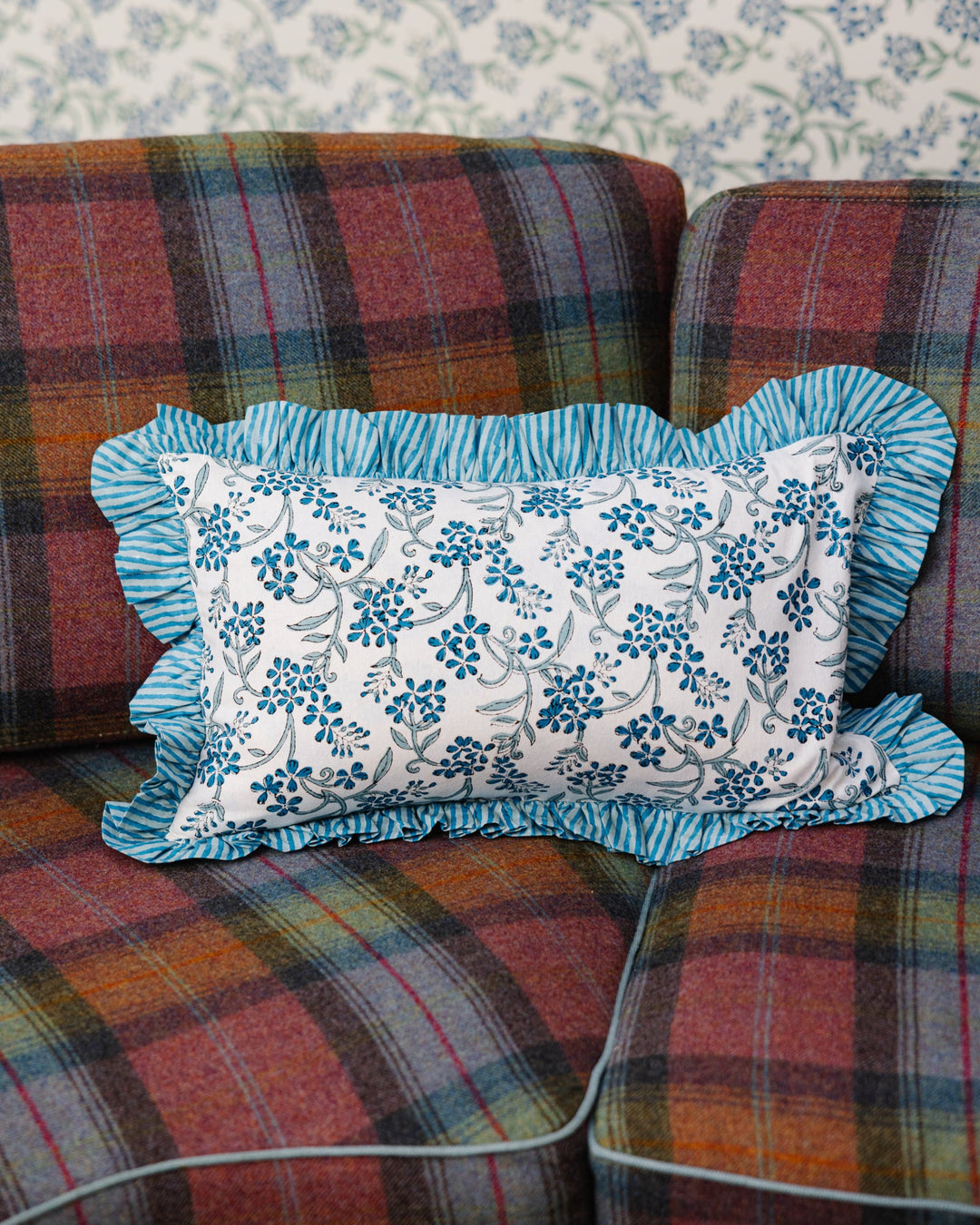 Ruffle Lumbar Pillow - Sanibel - Case Only