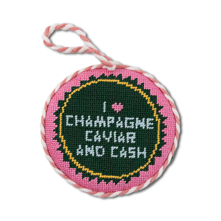 Needlepoint Ornament - Caviar Cash