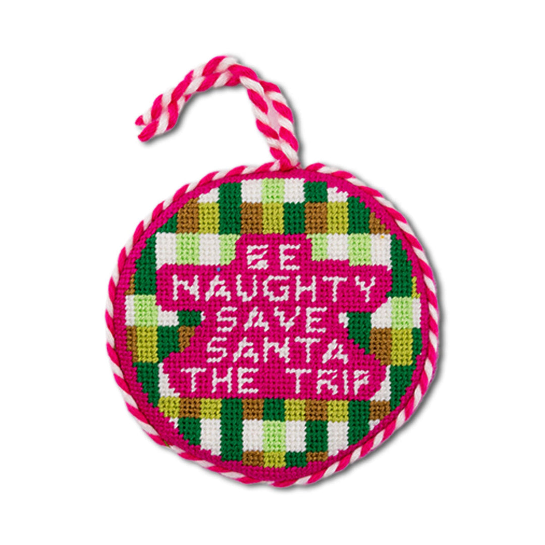 Needlepoint Ornament - Be Naughty