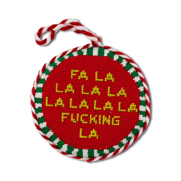 Needlepoint Ornament - Fa La La