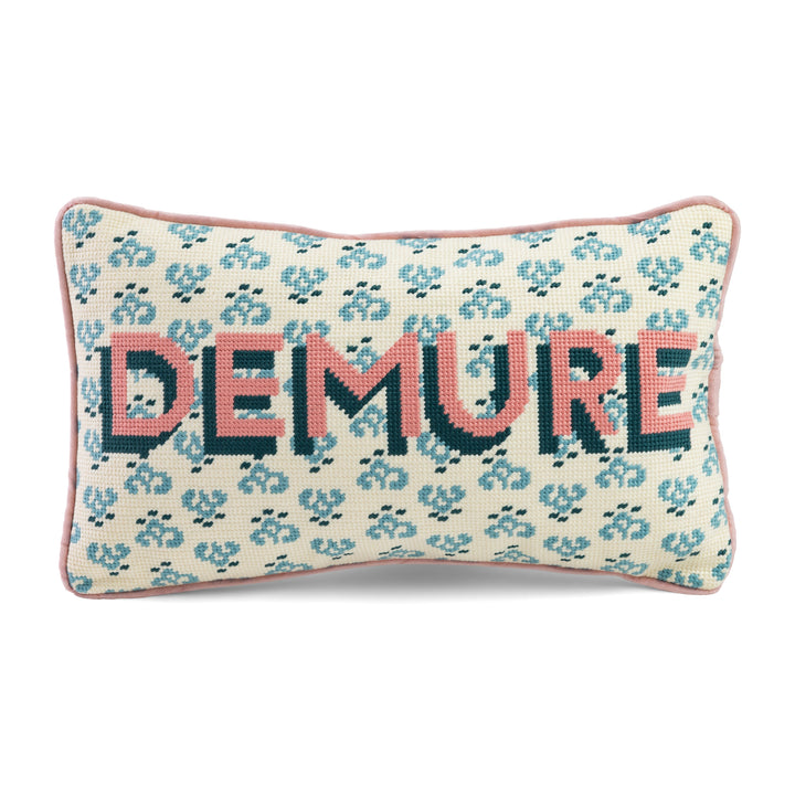 Demure Needlepoint Pillow