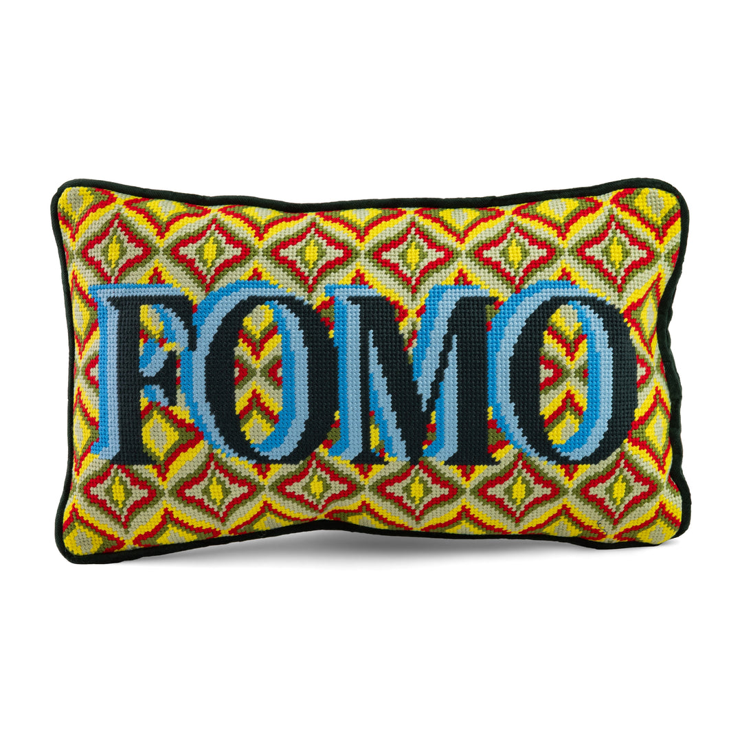 FOMO Needlepoint Pillow