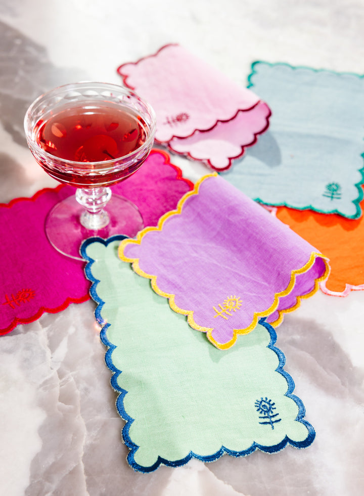 Icon Linen Cocktail Napkins S/6 - Kaleidoscope