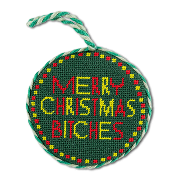 Needlepoint Ornament - Merry Christmas Bitches
