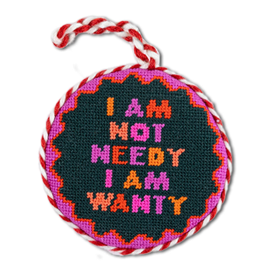 Needlepoint Ornament - Not Needy