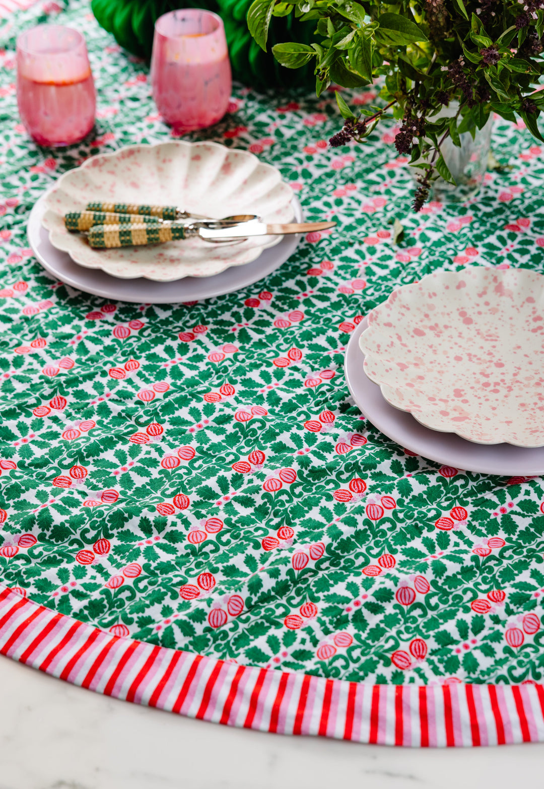 Pomegranate Round Tablecloth