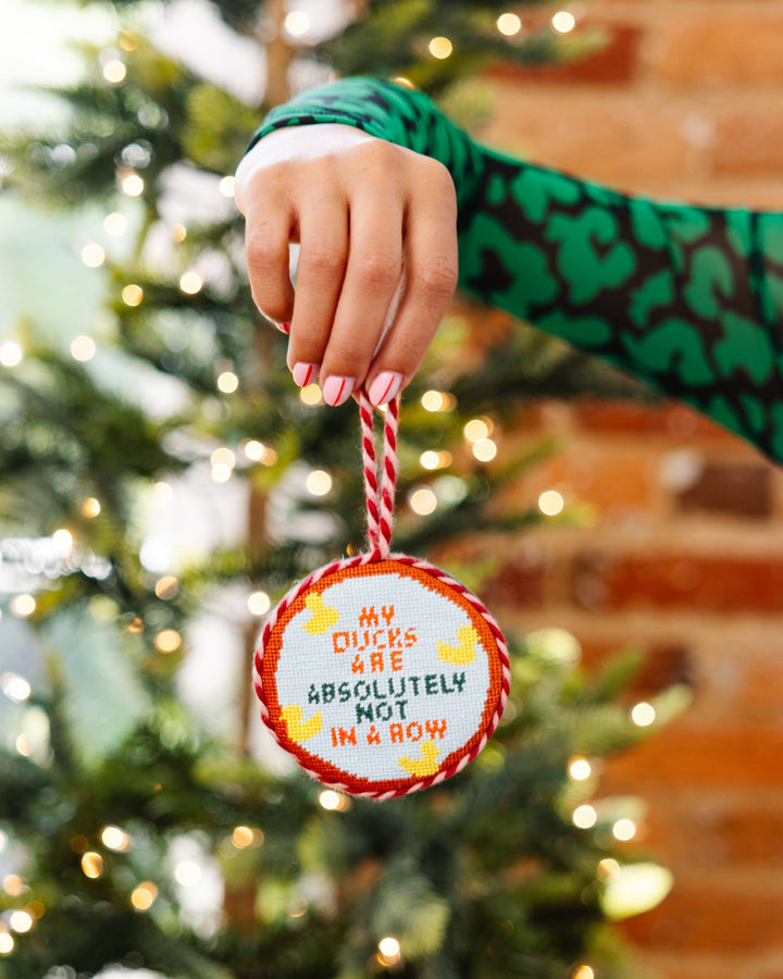 Needlepoint Ornament - Ducks in a Row