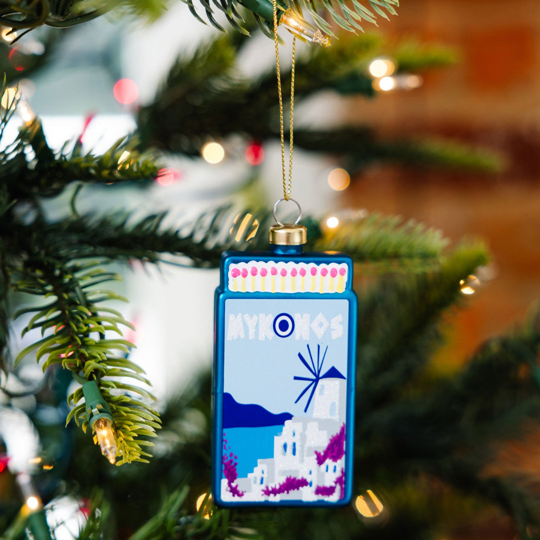 Matchbook Ornament - Mykonos