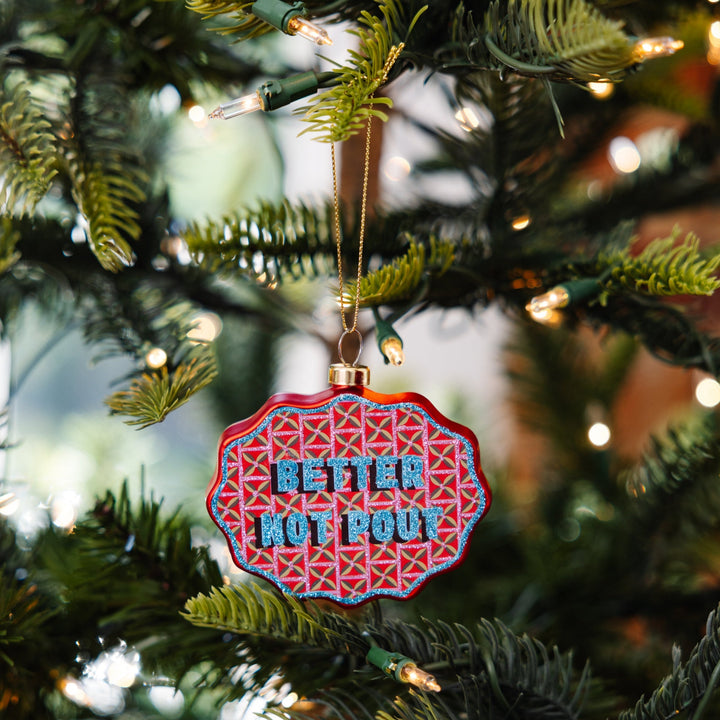 Scallop Ornament - Better Not Pout