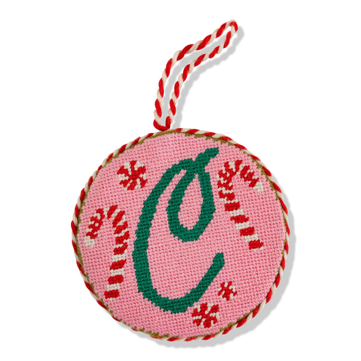 Needlepoint Monogram Ornament - C